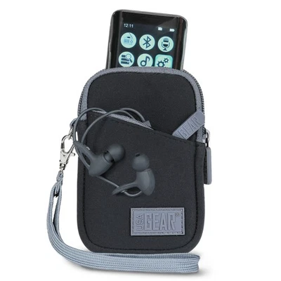 USA GEAR Neoprene MP3 Player Carrying Case - Belt Loop, Wrist Strap (Black)
