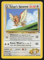 Lt. Surge's Spearow 83/132 Gym Heroes