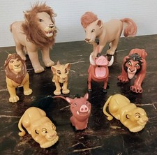Lote de Figuras de Acción Disney El Rey León Años 90 De Colección - Juguetes de Goma Simba y Nala,