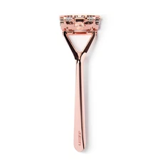 Leaf Razor All-Metal Safety Shaver with Adjustable Blade - Rose Gold