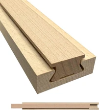 Wood Drawer Slides Classic Guide Center Mount Track 15.7 Inchs, Burlywood 