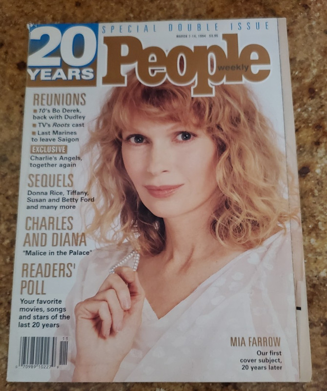 People Magazine 20 Year Anniversary Double Issue Collectible Photos Mia Farrow