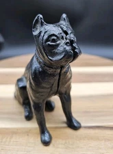 Antique AC Williams / Hubley Cast Iron Sitting Boxer Bulldog Boxer Coin Bank