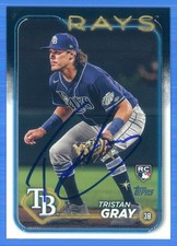 TRISTAN GRAY Signed/Autographed 2024 Topps RC Card #483 Tampa Bay Rays w/COA c