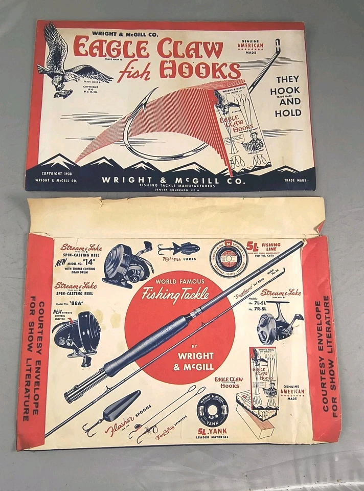 1938 Wight & Mcgill Garra de Águila Pesca Publicidad Catálogo Envío Sobre... Foto 2 de 3