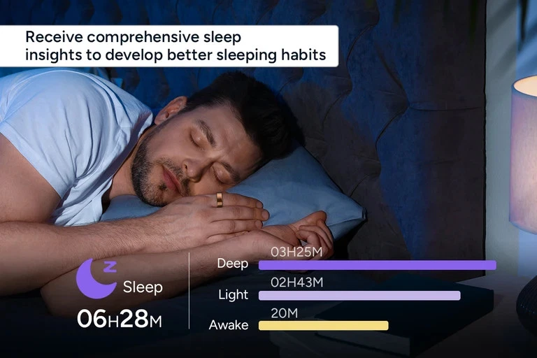 Kogan Aura Smart Ring – Rose Gold | Heart Rate, Sleep & Health Tracker | Size 11 - image 4 of 4