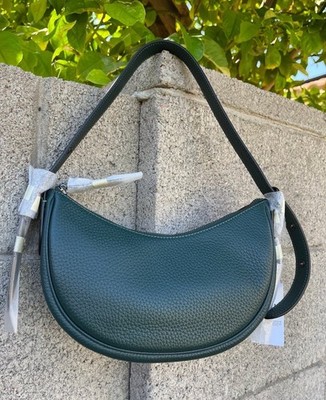❤️ COACH Leather Luna Shoulder Bag Forest Soft Pebble Green | eBay