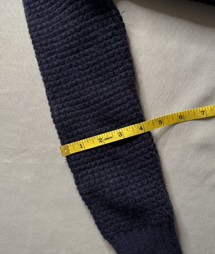 HATCH The Waffle Turtleneck sweater Size (0/S) Maternity merino wool, Navy Blue - Picture 7 of 10