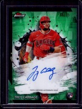 2024 Topps Finest Trey Cabbage RC (Auto-Green Refractor) #FA-TC (#66/75) (CB)