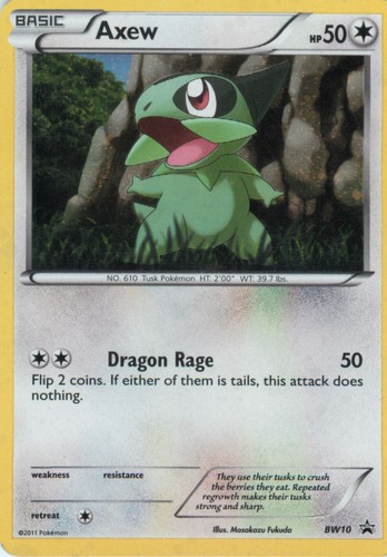 Pokémon TCG Black & White Promos Axew BW10 HOLO