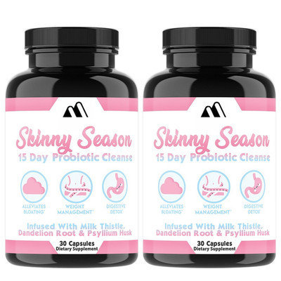Women s 15 Day Probiotic Cleanse, Detox, Digestion, Bloating, Gas (2-Pack)