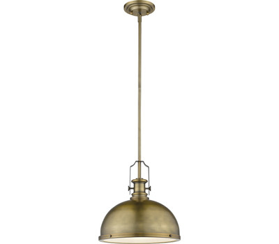 Z-Lite 725P12-HBR Melange Pendant, 1-Light 100 Watts, Heritage Brass