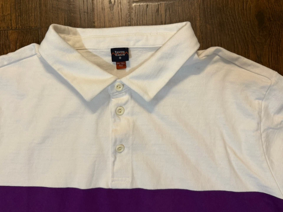 Blazers de remo manga larga Rugby Jersey Polo Camisa para hombre 3XLT Rayas Peso pesado Foto 3 de 4