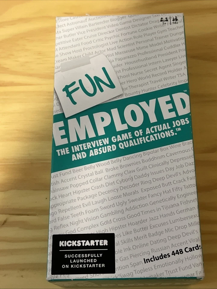 Funemployed Fun Employed Card Game Kickstarter 2016 100% Complete Damaged Box - Image 3 of 4