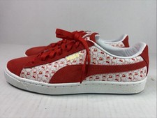 PUMA HELLO KITTY Blanco Rojo Gamuza Cuero 50 Aniversario Mujer’s 7 Sin Caja