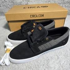 Scarpe da skate Circa Lancer uomo 7 nere grigie sneakers basse in pelle nuove con scatola