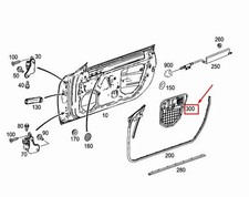 MERCEDES-BENZ SLK R172 T&uuml;rdichtung vorne links A1727207200 NEU Original