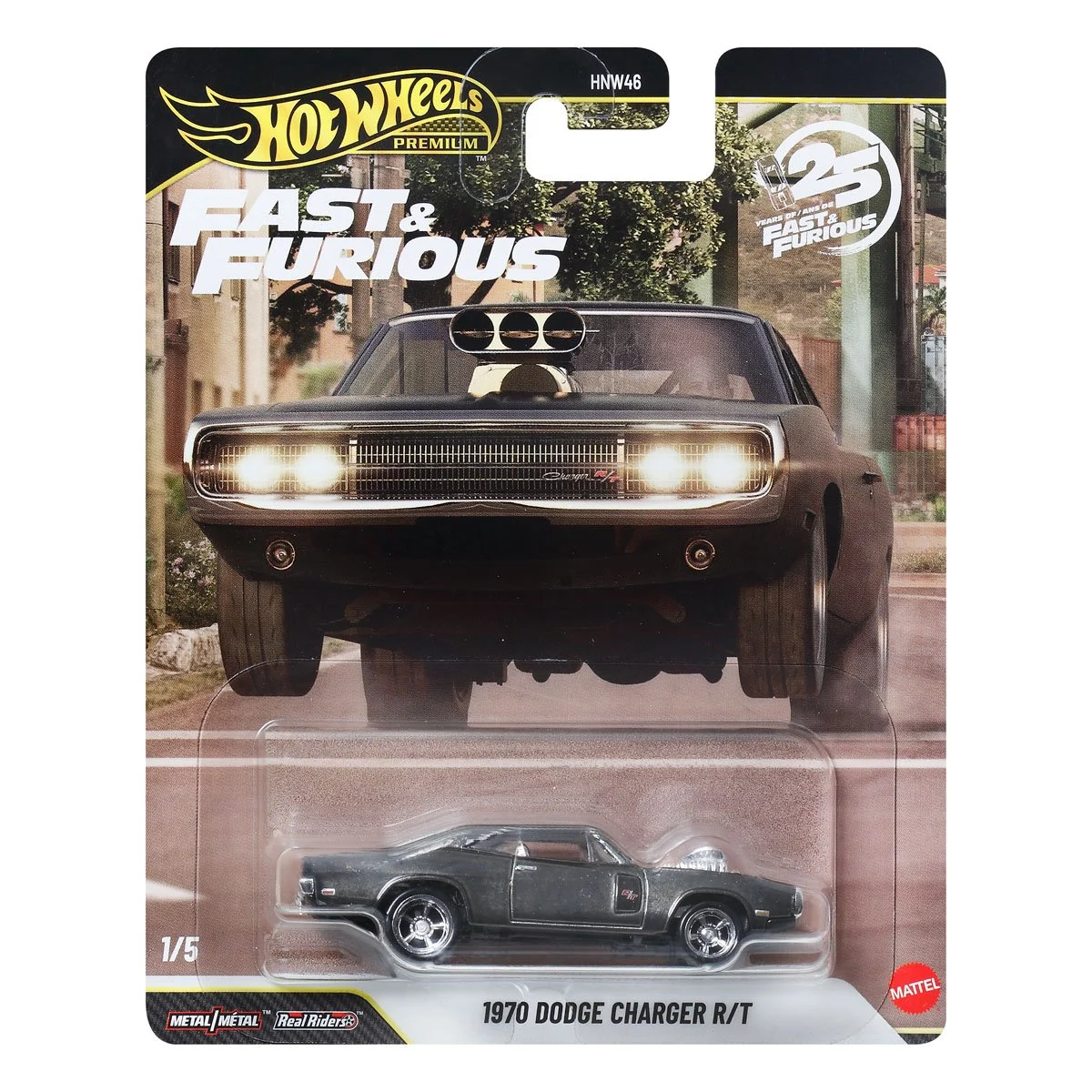 2026 HOT WHEELS PREMIUM FAST & FURIOUS 25YR 1/5 1970 DODGE CHARGER