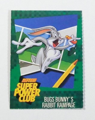 Nintendo Power Super Power Club Magazine Card #140 Bugs Bunny's Rabbit Rampage 