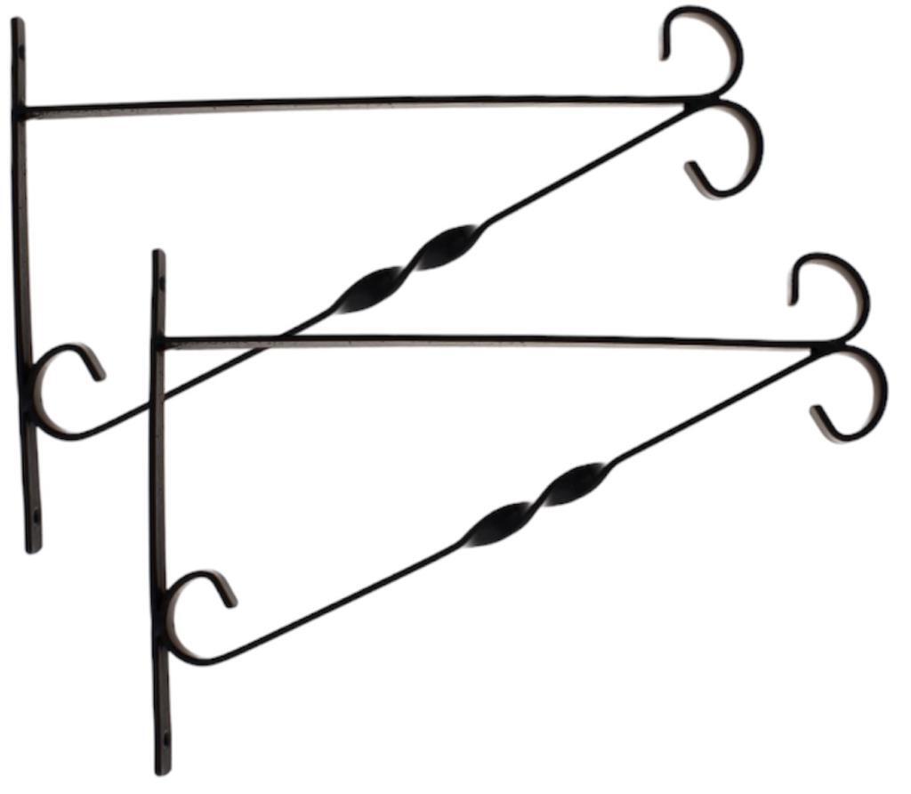 2x Heavy Duty Metal Hanging Basket Brackets Garden Plant Hanger Hook Wall Decor eBay