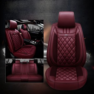 Burgundy Leather Car Seat Covers Volkswagen Polo Jetta Golf Tiguan