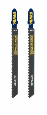 IRWIN 3072410 T Shank 4'' 10 TPI Carbon Milled Jig Saw Blade 2 PACK