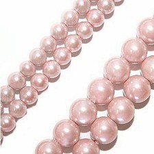 MAGNETIC HEMATITE STONE JEWELRY BEADS PEARLIZED PASTEL PINK 4MM BEAD STRANDS P12
