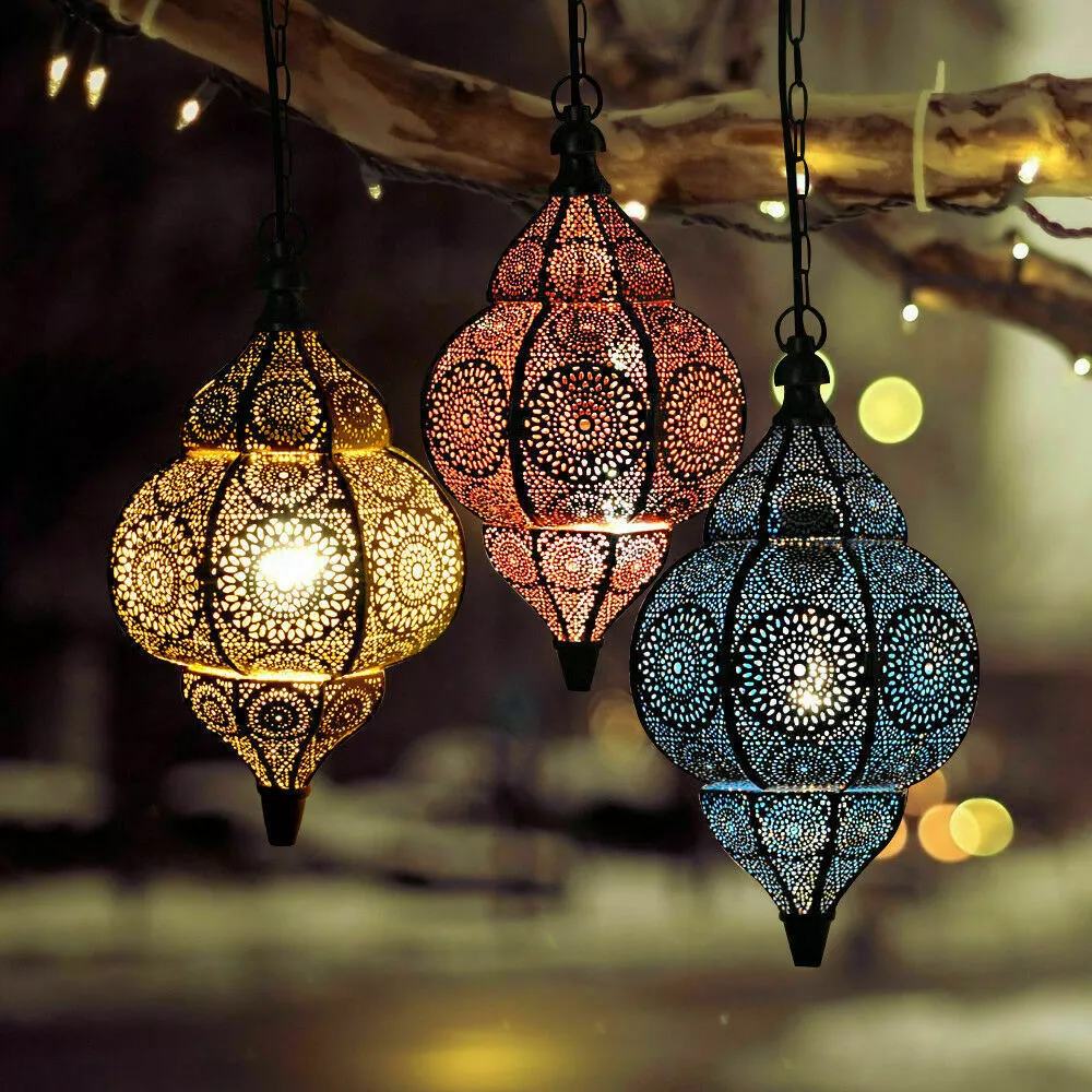 Modern Turkish Hanging Lamps Handmade Moroccan Ceiling Lights Home Lantern Gifts