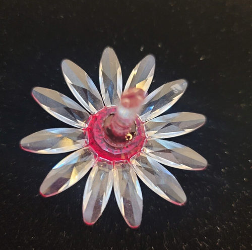 Swarovski Marguerite Daisy Flowers Red Yellow Green Lot of 3 - Picture 4 of 16