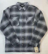 Men's Vans Sherpa Lined Button Front S Flannel Plaid Jacket NEW