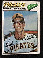 1977 Topps Baseball Card #374 Kent Tekulve Pittsburgh Pirates ExNm Free  Ship!