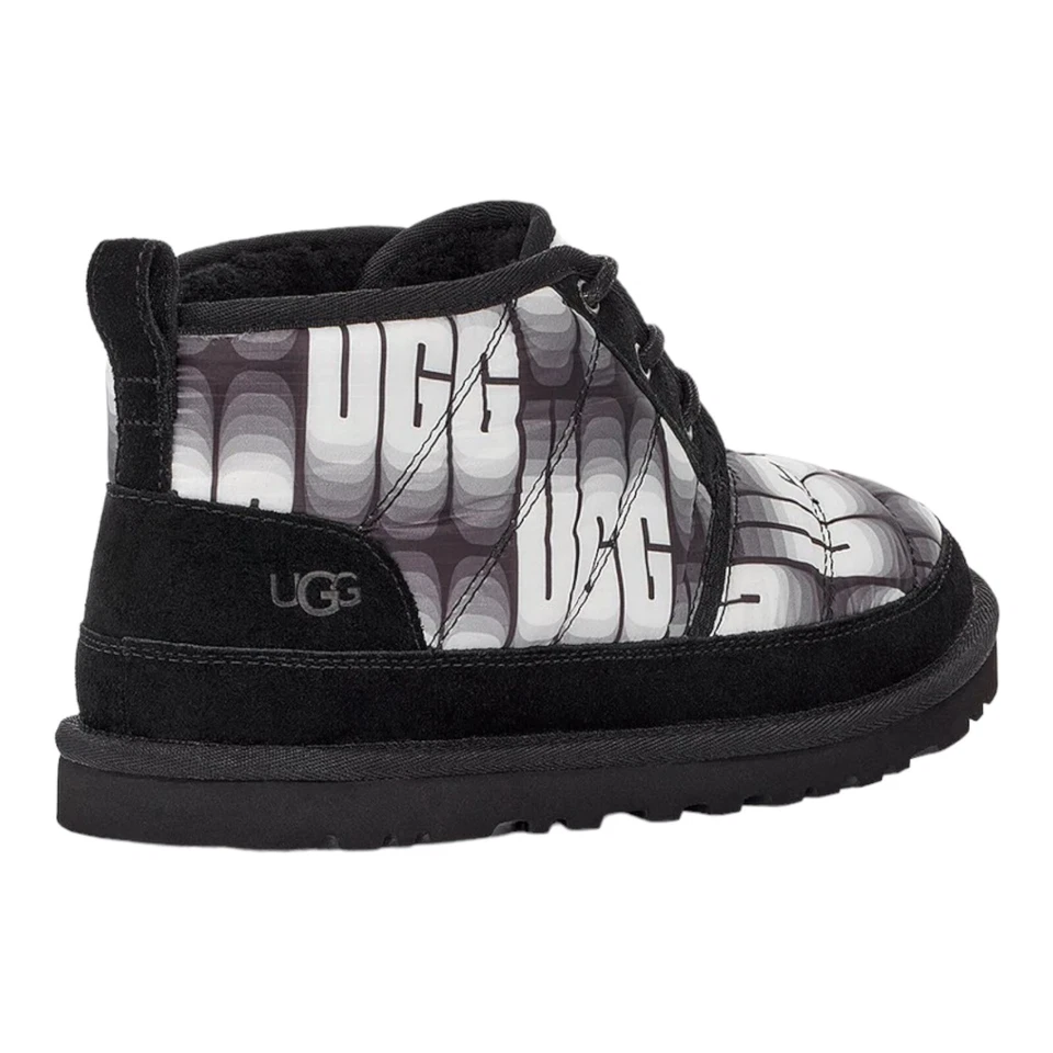 UGG Mens Neumel LTA Wavelength Black White Suede Chukka Ankle Boot Shoes Size 10 - Image 3 of 4