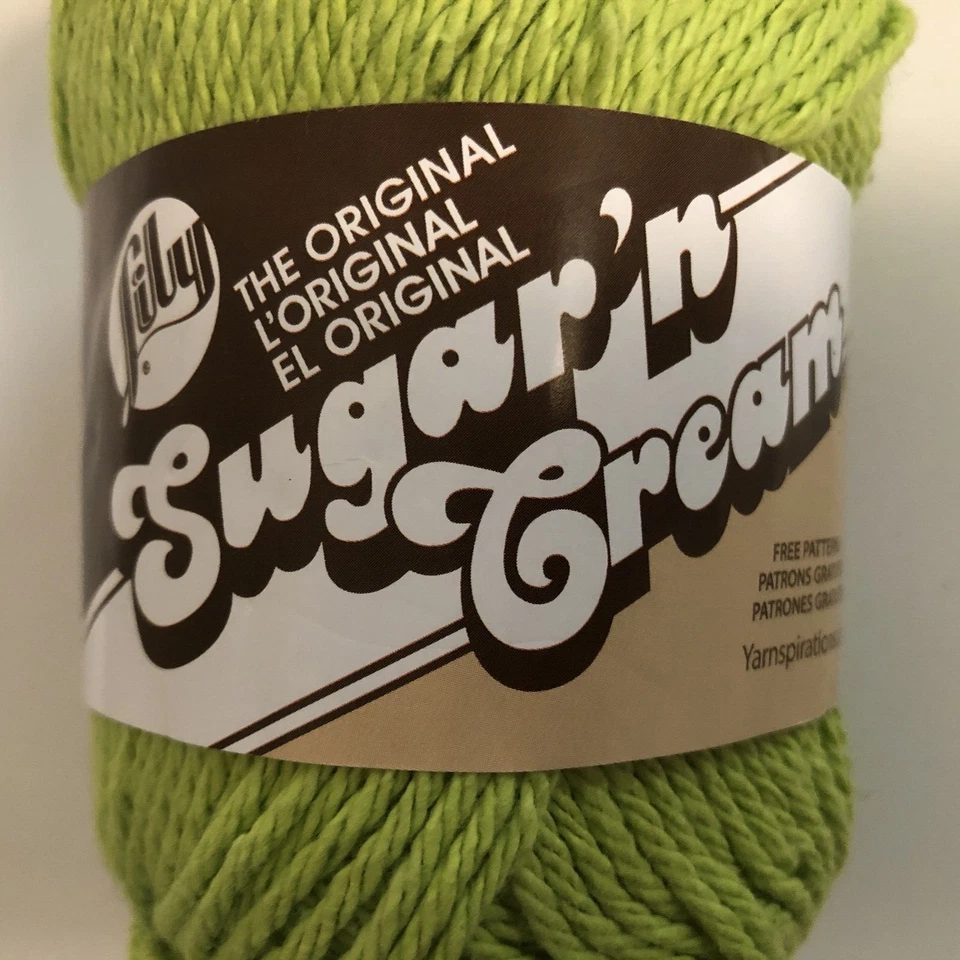 Lote de 8 madejas Lily Sugar' n Cream hilo de algodón verde caliente 2,5 oz 120 yardas ea Foto 2 de 4