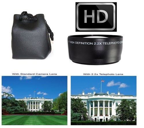 Pro HD 2.2x Telephoto Lens For Panasonic Lumix DMC-LX7K DMC-LX7W DMC-LX7 - Picture 3 of 3