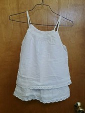 Girl's youth white m dress white sleeveless summer