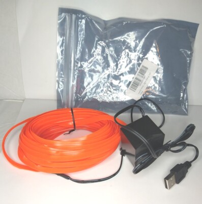 Neon LED 32' Lights Glow EL Wire String Strip Rope  Decor Car Party + Controller