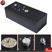 15 Gallon 60L Top-feed Race Drift Fuel Cell Tank W/ Cap & Level Sender Aluminum