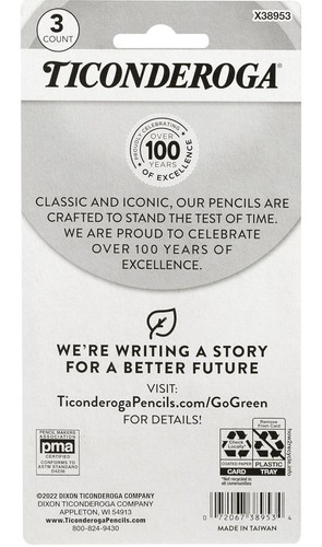 TICONDEROGA Erasers, Pencil Shaped, Latex-Free, Yellow, 3-Pack Trending School - Picture 4 of 5