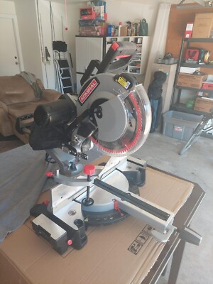 12 in. Dual-Bevel Sliding Compound Miter Saw with LED & Laser Guide Wood Working