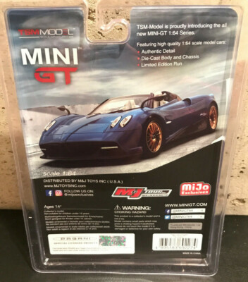 Mini GT Blue Francia Pagani Huayra Roadster MiJo Exclusive 1/4800