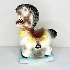Vintage Rocking Horse Pony Bank Gilner Mold G-618 Stan 1968 Piggy Bank 8&rdquo; Tall