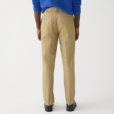 Wallace & Barnes x J. Crew Men's Creased Twill Chino Khaki Pants