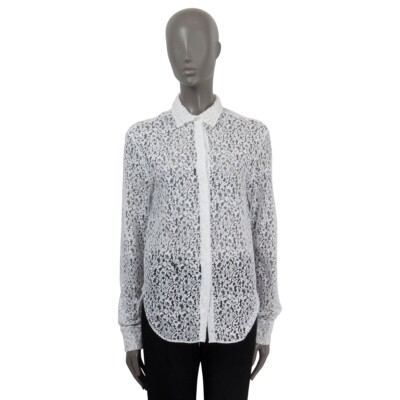Christian Dior◆クロップドフリル/324S13AM003/36/カシミア/WHT Christian Dior(クリスチャンディオール) / クロップドフリル
