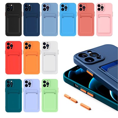 Schutz Handy Hülle für iPhone 12 13 14 15 Plus Pro Max Case Cover Kartenfach