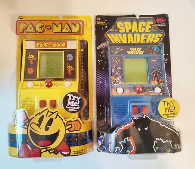 Taito Space Invaders & Namco Pacman Mini Retro Arcade Game LCD Basic Fun