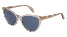 New Alexander McQueen Translucent Iconic AM0111S 005 Sunglasses Authentic Case