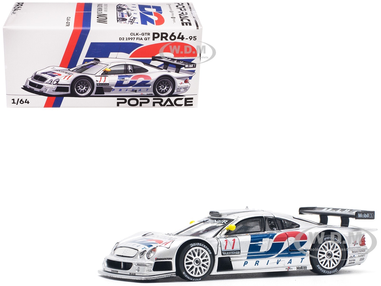MERCEDES-BENZ CLK GTR 11 ЧЕМПИОНАТ FIA GT 1997 164 ОТ POP RACE PR640095 5690₽