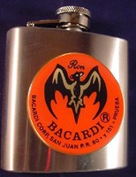 Ron Bacardi Rum 3 Oz Flask Stainless Steel Ron Bacardi Rum 3 Oz Flask Stainless Steel