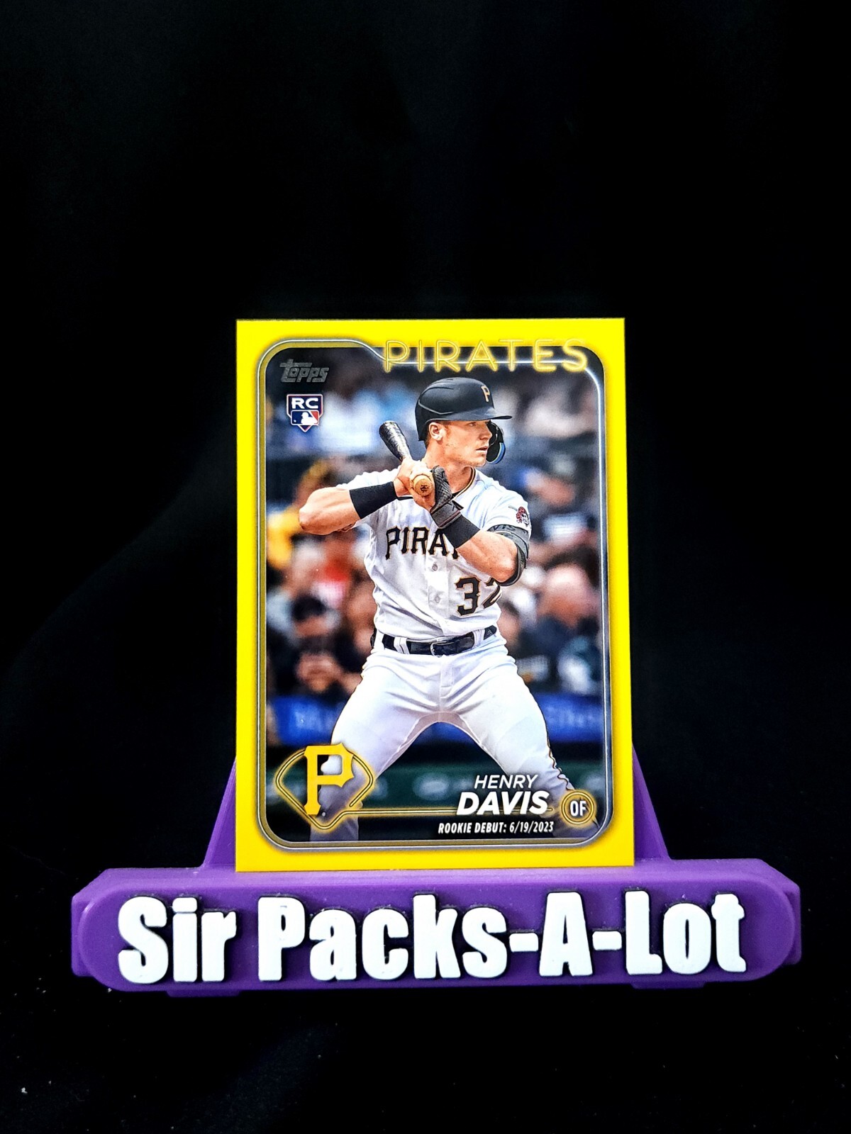 Henry Davis 2024 Topps Update Series RC Debut #US162 Yellow Parallel