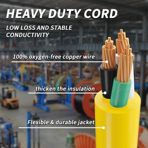 Durable 100 FT Outdoor Extension Cord with Flexible Design & LED Light Indicator - Picture 5 of 9